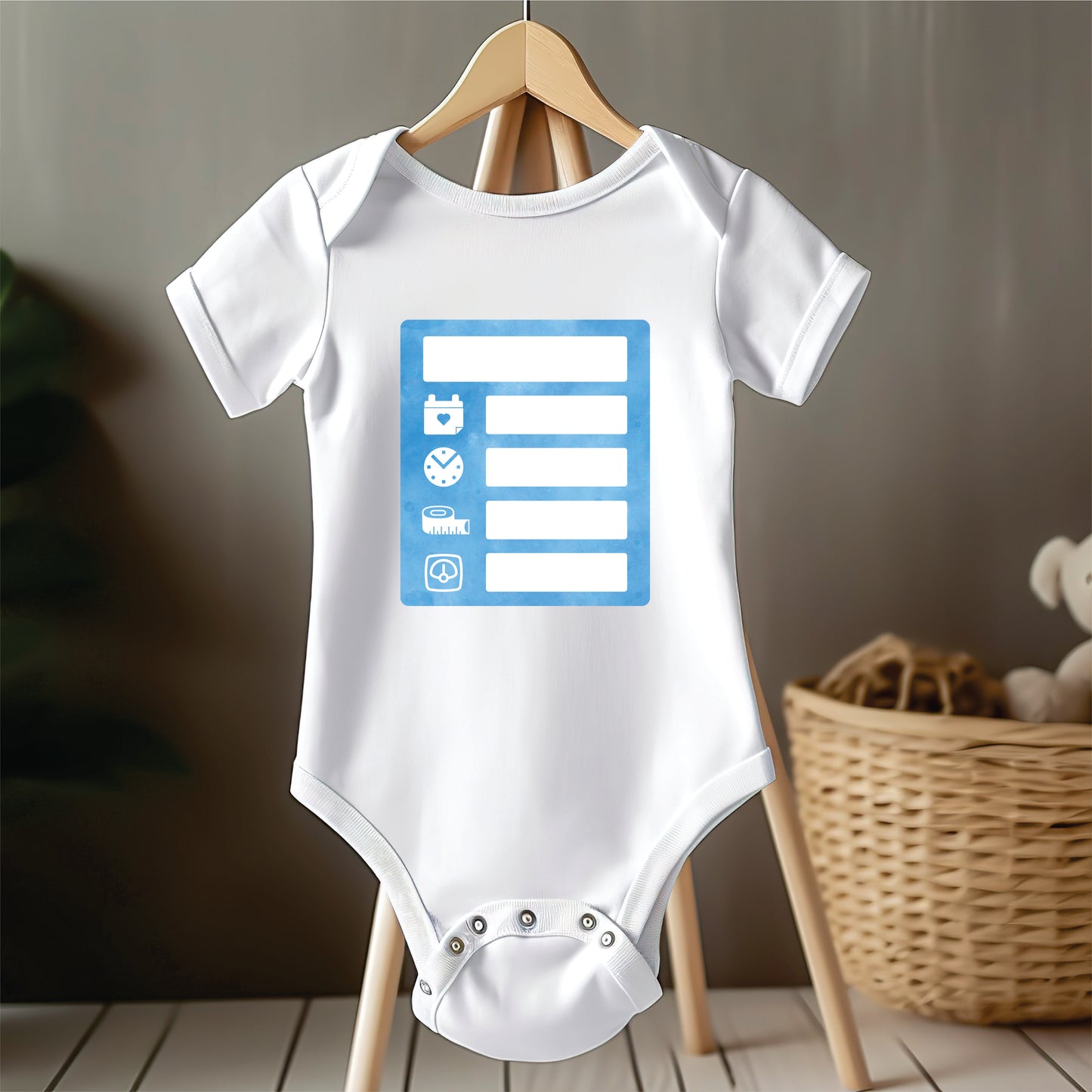 Babygrow - Newborn Writable Measurements (Hello World)