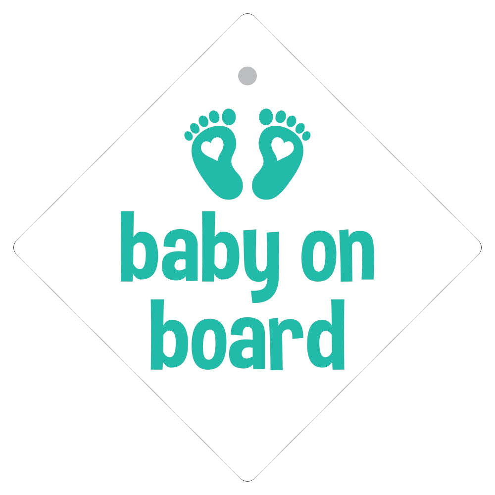 Baby On Board Sign Plastic (Feet)