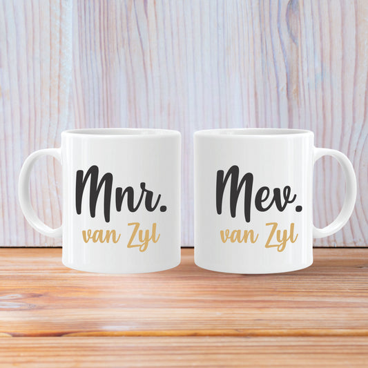 Mnr & Mev mugs