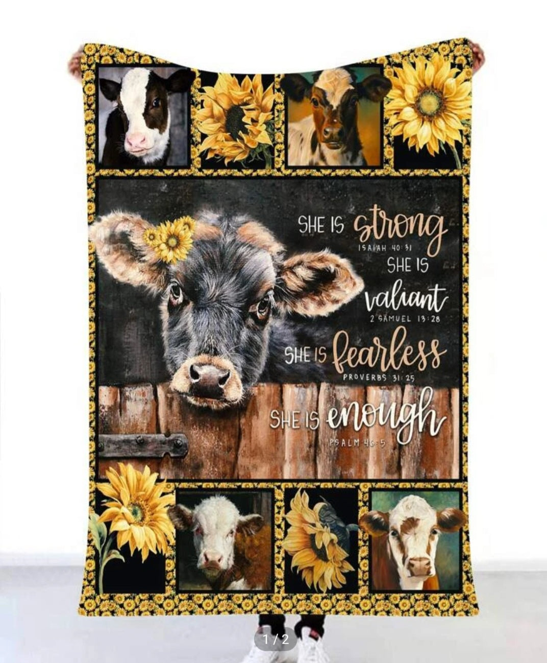 Sunflower and animal blanket