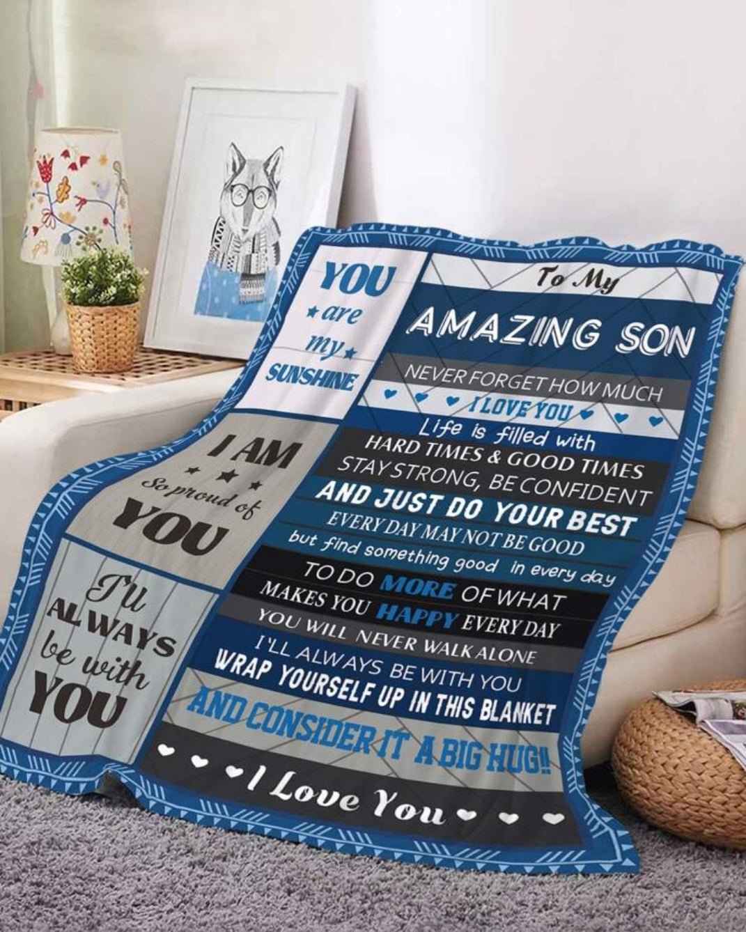 Amazing son fleecy Blanket