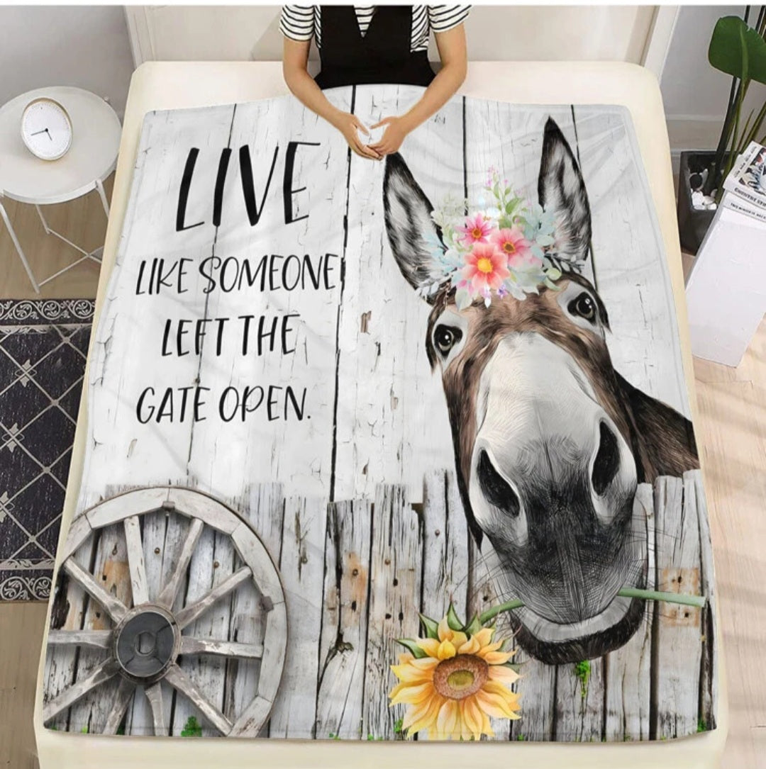 Donkey Printed blankets