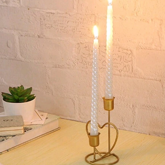 Gold Heart Candle Holder (HIRE ITEM)